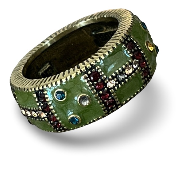 Heidi Daus Enameled Swarovski Crystal Stacking Ring Set Size 8 - Picture 13 of 16
